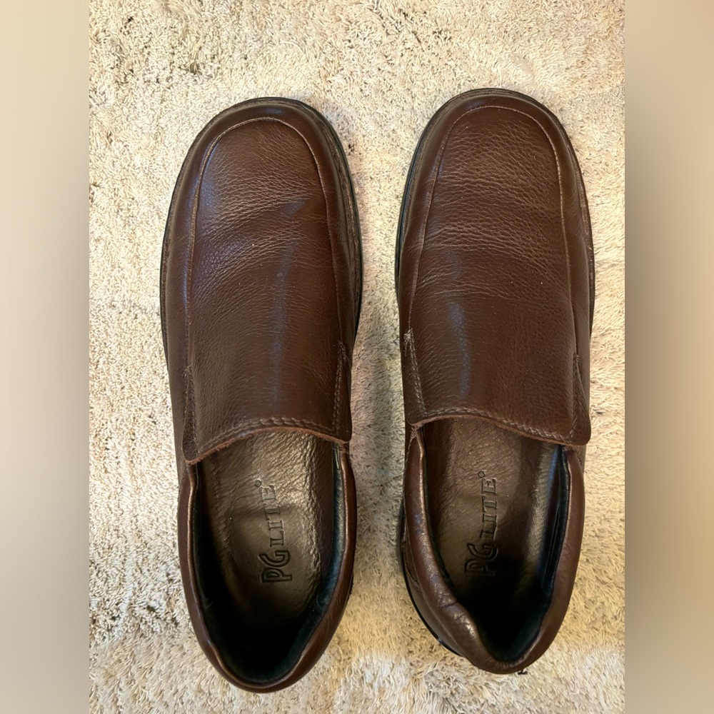 PG Lite men’s brown loafers.